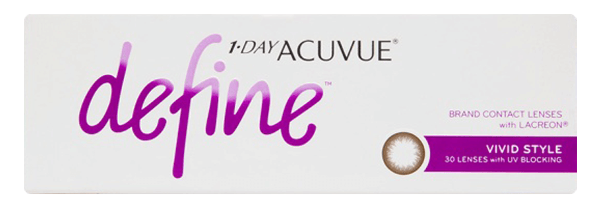 1-Day Acuvue define Contact lens packing- 30 lenses with UV blocking