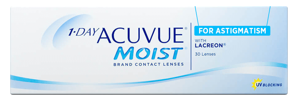 1-Day Acuvue Moist Contact lens-with Lacreon- packing- 30 lenses