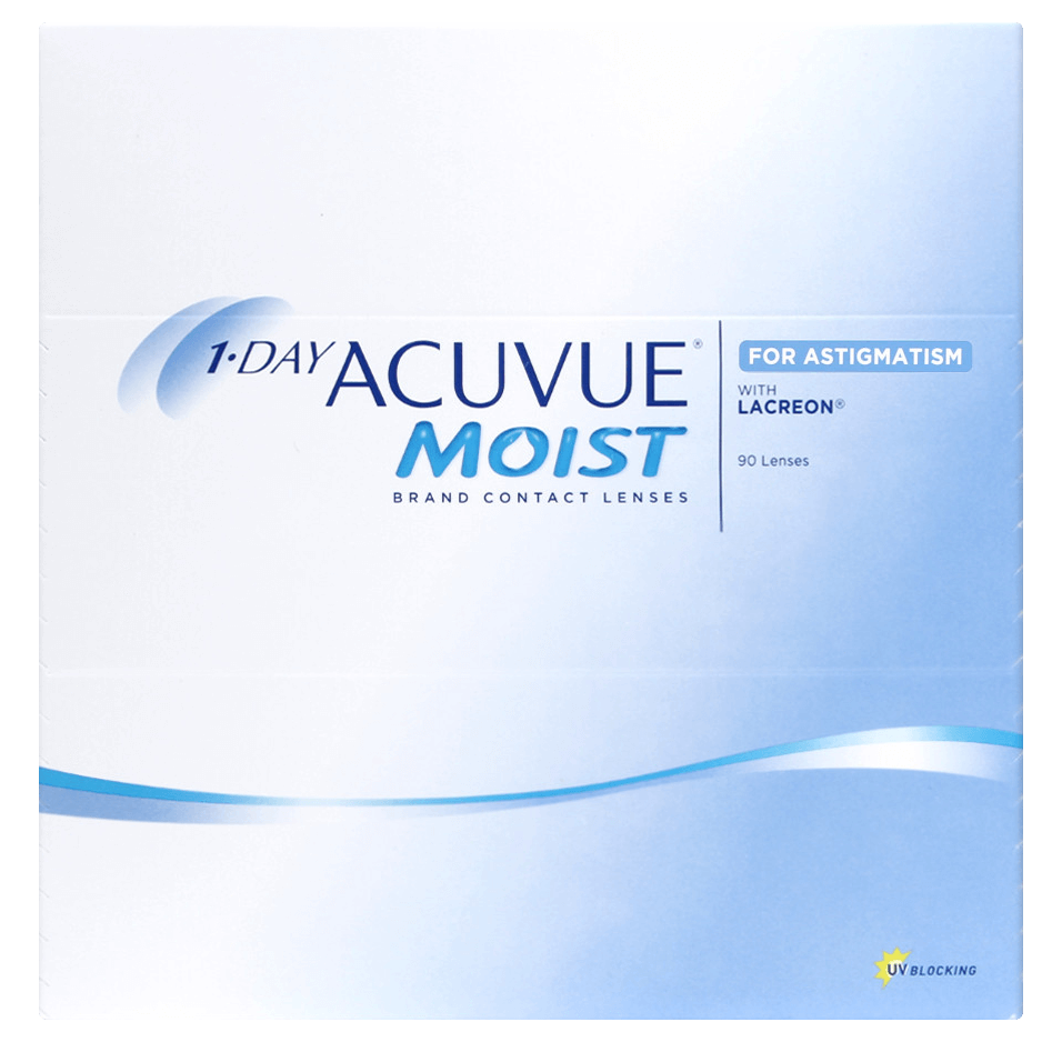 1-Day Acuvue Moist Contact lens packing- 90 lenses