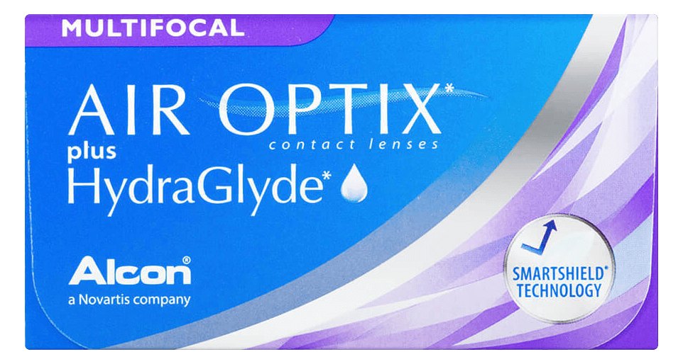 Air Optix® Plus Hydraglyde® Multifocal contact lenses packing