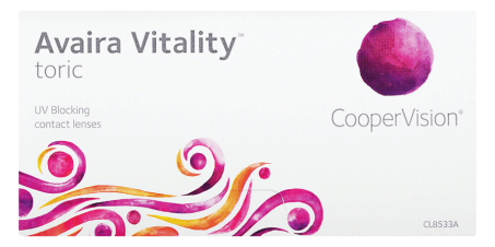 Avaira Vitality™ Toric Cooper Vision contact lenses packing