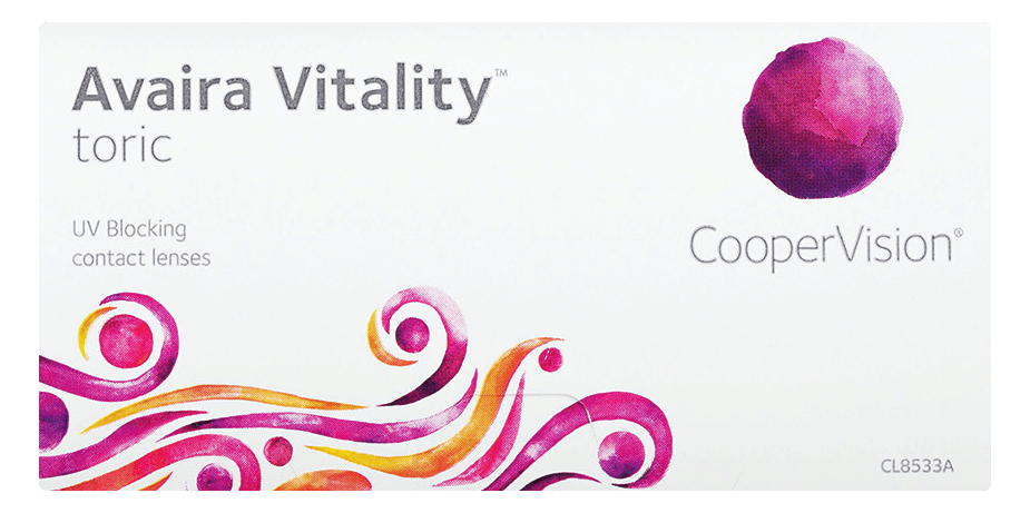 Avaira Vitality™ Toric Cooper Vision contact lenses packing