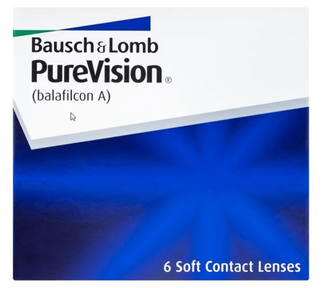 Purevision (balafilcon A) contact lens packing-6 lenses
